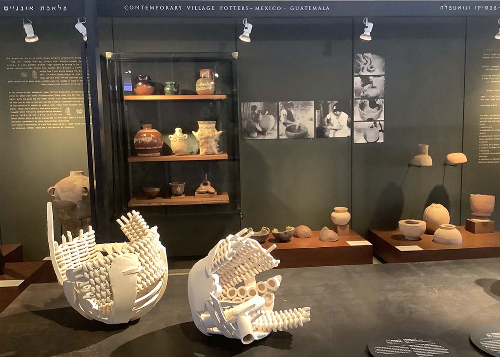 image of the ancient craft space exhibit with contemporary works at biennale of crafts and design